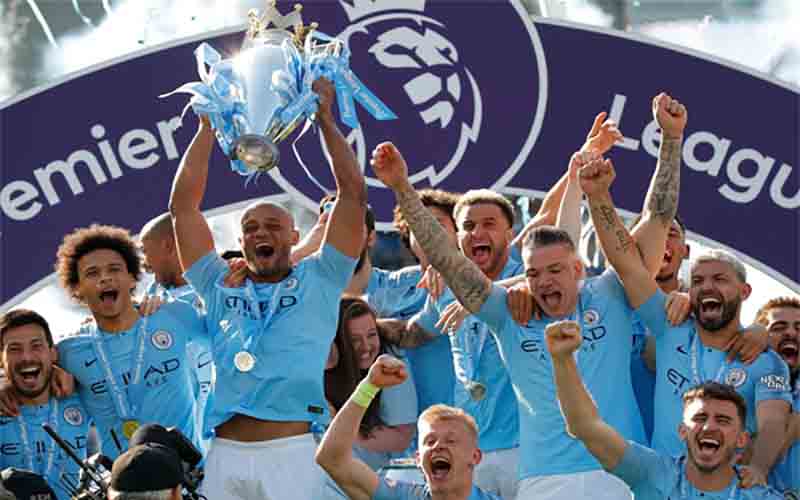 Manchester City holds trophy